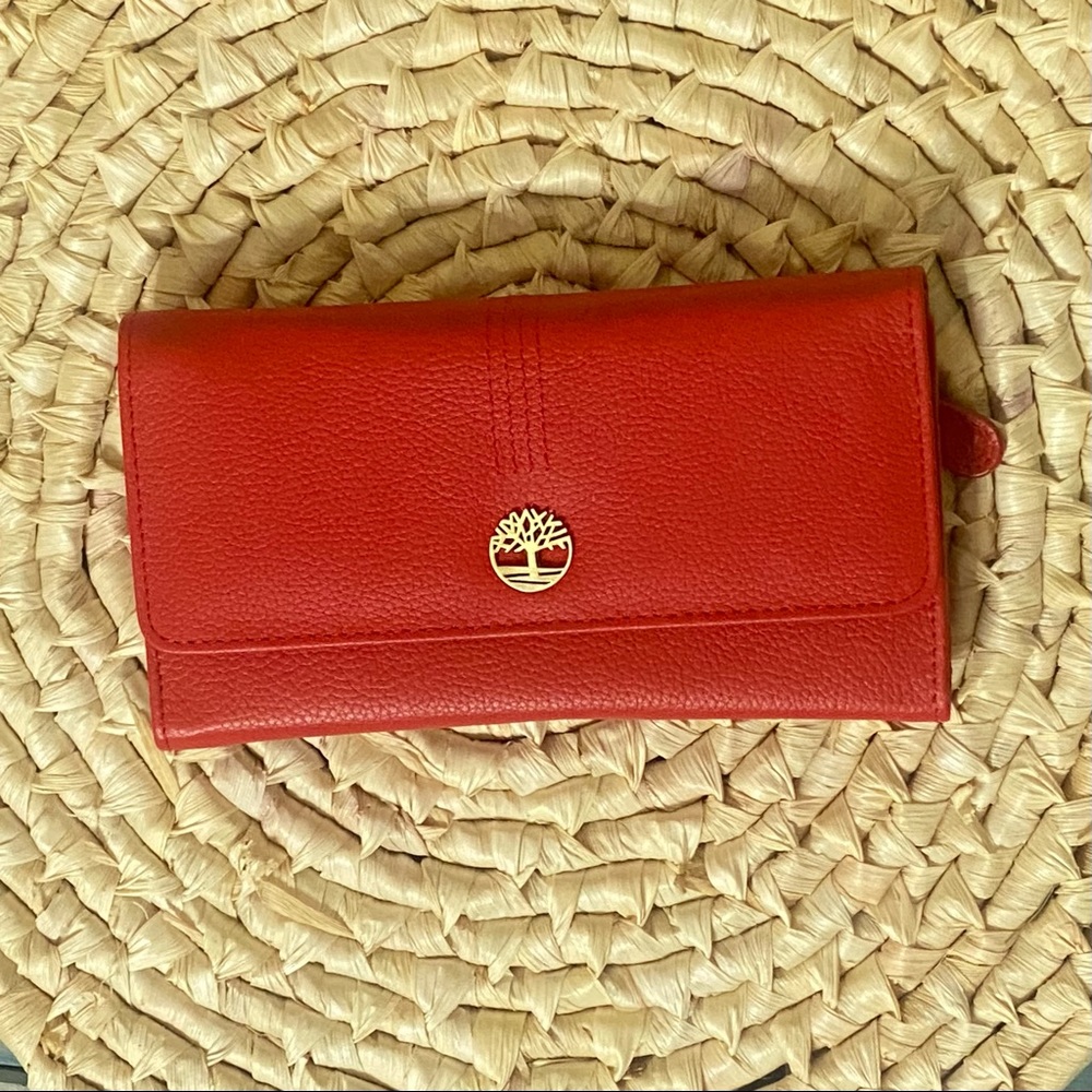 Timberland Cherry Red Leather Wallet